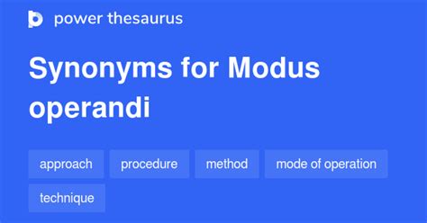 Image result for Modus Operandi Pronounce
