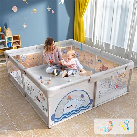 Buy Dawnwake Large Playpen 150x180 cm for Baby up to 5 Years, Playard ...