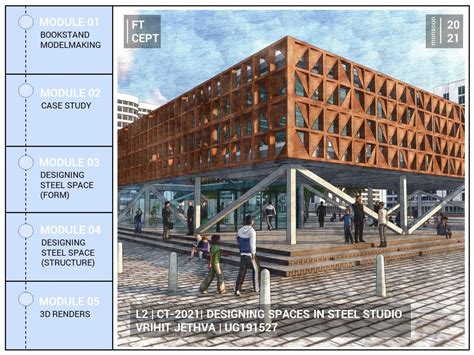 Designing a steel structure: Library | CEPT - Portfolio