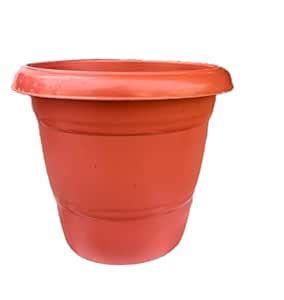 Anber Caribbean Planter Pot, Indoor Outdoor Plant Pots, Round,Weather ...