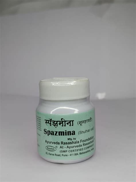 Buy Ayurveda Rasashala Spazmina - 60 Tablets Online at Low Prices in ...