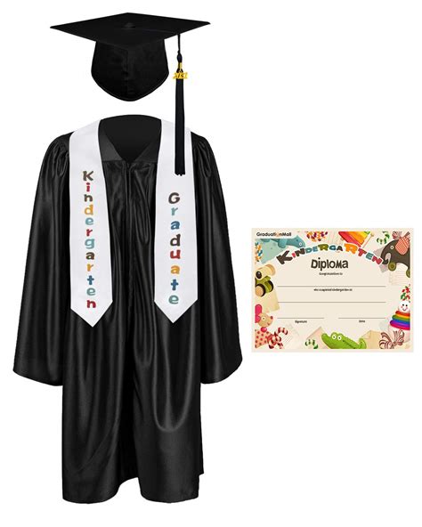 Graduationmallkindergarten Graduation Cap Gown Stole Package With 2024 ...