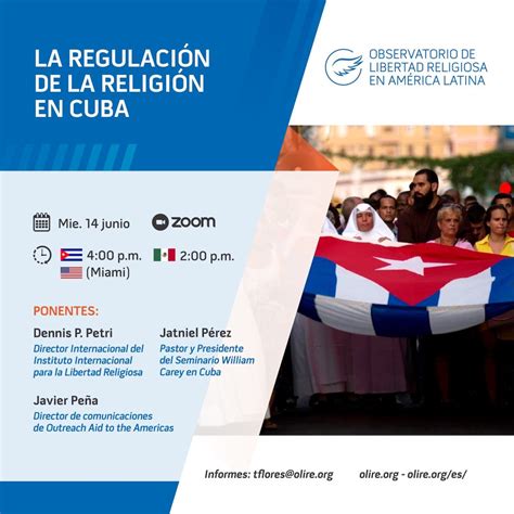 Invitation to webinar on “The Regulation of Religion in Cuba” – International Institute for ...