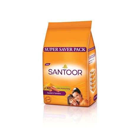 Buy Santoor Skin Moisturizing Sandal & Turmeric Bathing Soap with ...