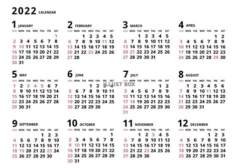 日曆2022帶方形線, 2022年日曆, 卡倫德, 2022年向量圖案素材免費下載，PNG，EPS和AI素材下載 - Pngtree