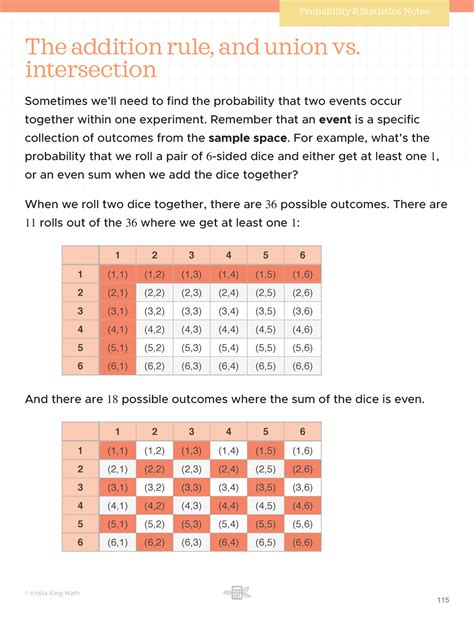The+addition+rule,+and+union+vs.+intersection - The addition rule, and ...