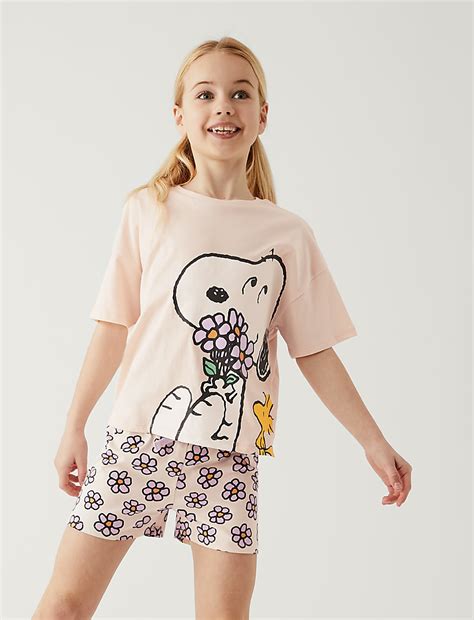 Buy Snoopy™ Short Pyjama Set at Marks & Spencer