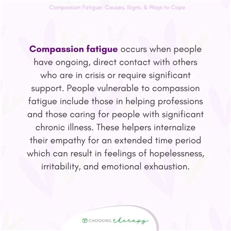 Compassion Fatigue: Causes, Signs, & Ways to Cope
