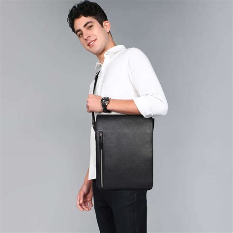 Sassora Premium Leather Men's Office Laptop Sling Bag