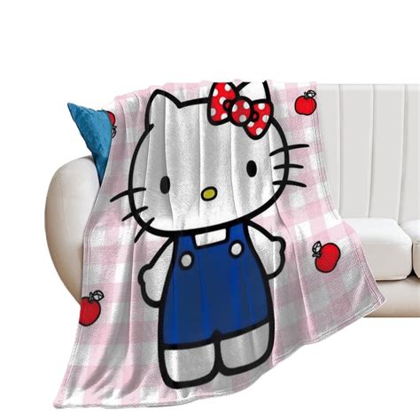 Anime Blanket Hello Kitty Throw Blankets Women's Warm Blanket Xmas Gift ...