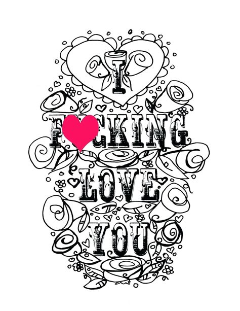 I Love You Coloring Pages For Adults at genannabellablog Blog