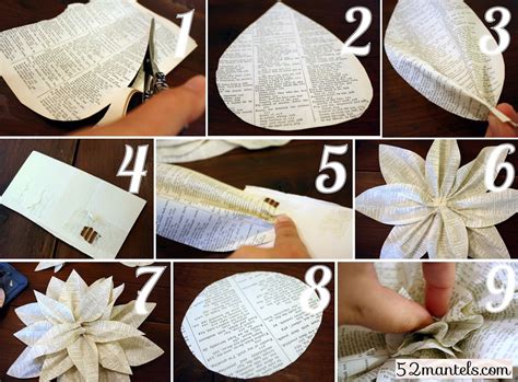 Image result for Newspaper Flower Tutorial