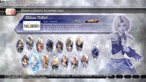 Image result for Dissidia NT Character List