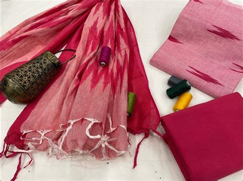 Pure Cotton Ikat Handloom Salwar Suit - Leheriya.com
