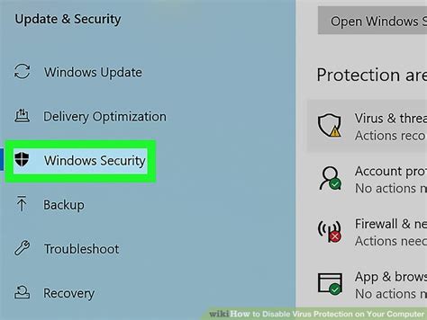 Image result for How to Disable Windows Virus Protection