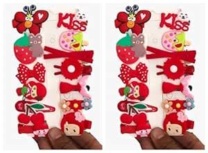 Samyak 14 Pcs Kids Hair Clips Set Cartoon Icecream Cute & Trendy Baby ...