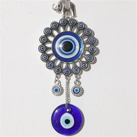 Turkish Evil Eye with Elephant Protection Amulet - Darbar Craft