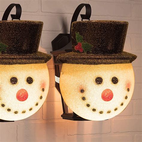 MorTime Set of 2 Christmas Snowman Lampshade for Corridor Wall Lamp ...