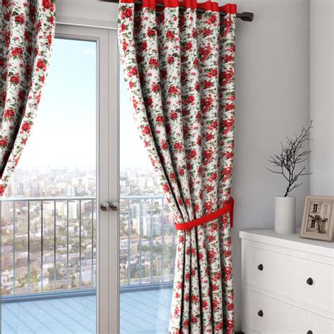Buy SWAYAM Floral Print Semi-Blackout Window Curtain- 137 X 152 cm from ...