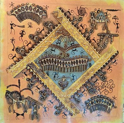 Warli Wall Paintings on Canvas Online | Traditional Warli Folk Art from ...