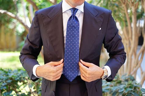 Navy Blue Tie | Pink Polka Dots Ties | Men's Wedding Ties & Necktie AU ...