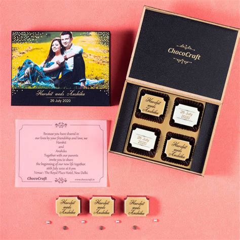 Wedding Invitations - 6 Chocolate Box - All Printed Chocolates (Sample ...