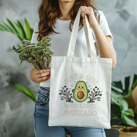 Cute Avocado & Floral Print Zipper Tote Bag – Roar Fox