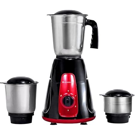 Buy Wonderchef Platinum 500W Mixer Grinder | 3 leak-proof stainless ...