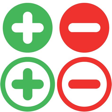 Plus and Minus graphic element design set 59287766 Vector Art at Vecteezy