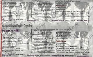 Mactor Asp 75mg Strip Of 10 Capsules: Uses, Side Effects, Price ...