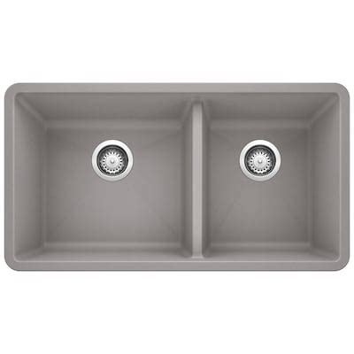 Gray Double offset bowl Kitchen Sinks at Lowes.com
