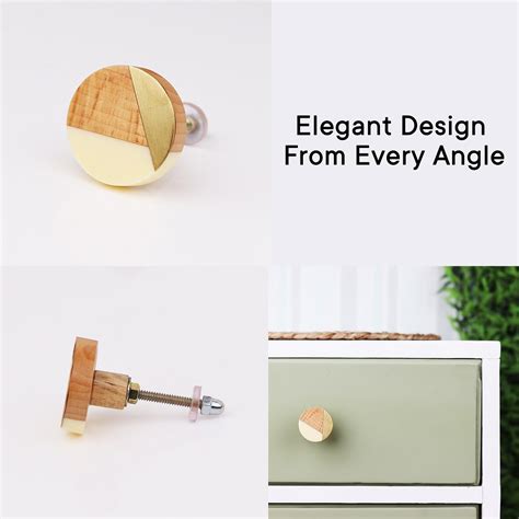 Round Wooden and Resin Knob