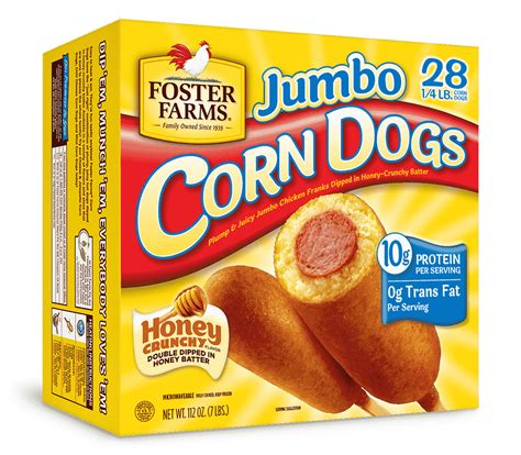 Jumbo Corn Dogs Honey Crunchy 28 ct - Products - Foster Farms