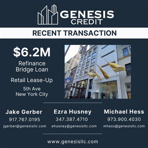 Genesis Credit just closed a $6,225,000 refinance for a vacant retail ...