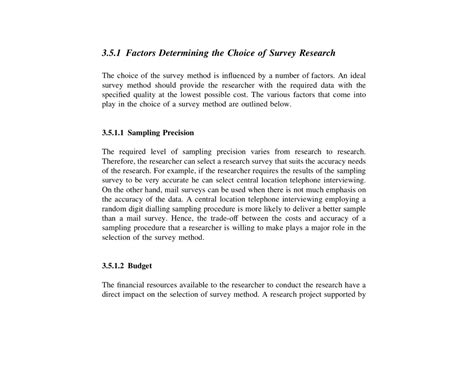 Factors determining choice of survey research - Business Research - Studocu