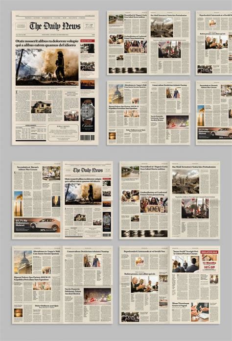 Image result for InDesign Newspaper Template