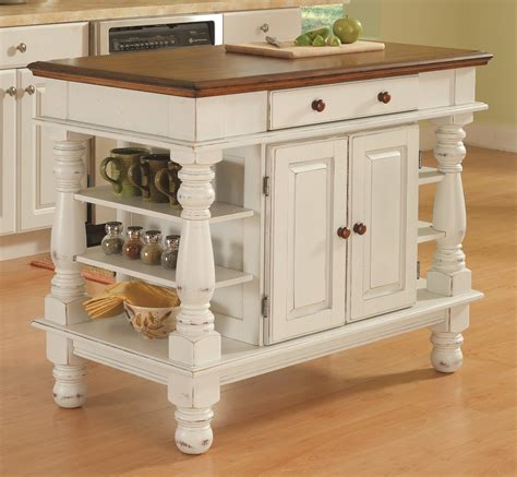 Amazon.com: Homestyles Kitchen Island Americana Dual Side Storage ...