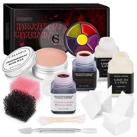 Buy CHASPA Halloween Liquid Latex Special Effects SFX Makeup Kit - Wax ...