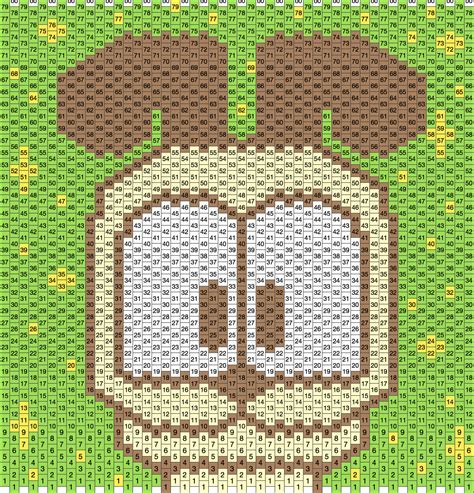 Odie From Garfield - Bag Pony Bead Patterns | Characters Kandi Patterns ...
