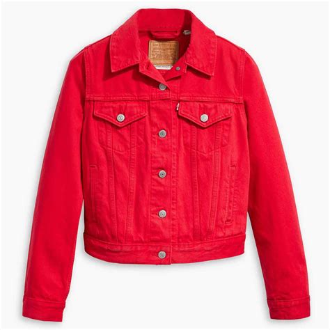 Levi's® Original Women's Denim Mod Trucker Jacket Script Red