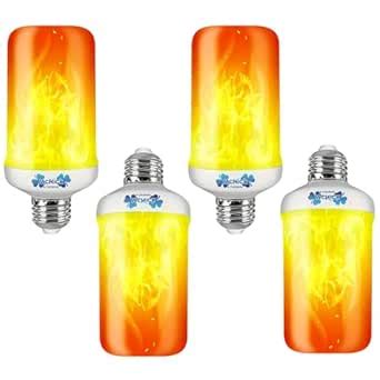 Buy 4 Pack Outdoor Flickering Bulb - LED Flame Light Bulbs Outdoor and ...