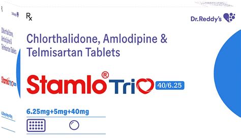 Stamlo Trio 40/6.25mg Strip Of 15 Tablets: Uses, Side Effects, Price ...
