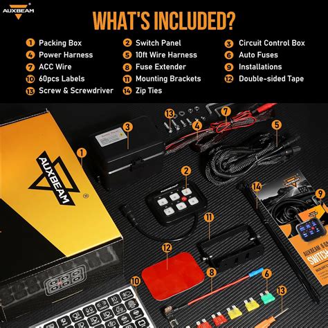 Auxbeam 6 Gang Switch Panel BC60 Universal Circuit India | Ubuy