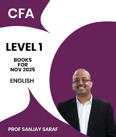 CFA Level 1 Nov 25 Books | Prof Sanjay Saraf