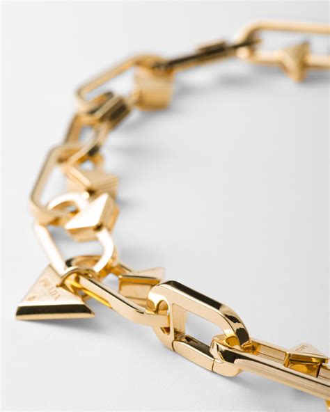 Gold Metal Necklace | PRADA