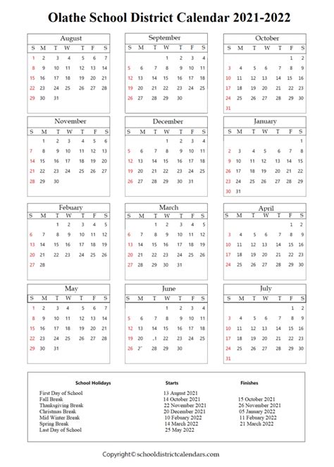 Olathe School District Calendar 2025 26 Pdf