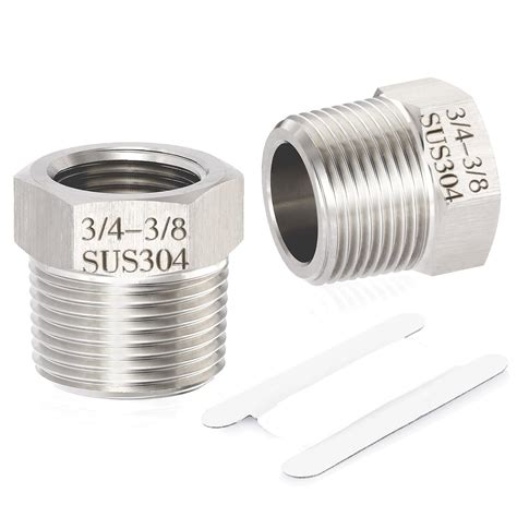 Snapklik.com : 3/4" Male NPT To 3/8" Female NPT Stainless Steel Reducer ...