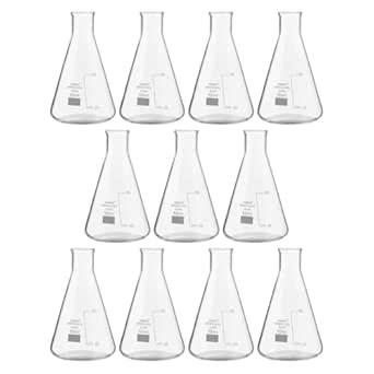 ECNEICS Borosilicate Glass Conical Flask 50 ml with Graduation Marks ...