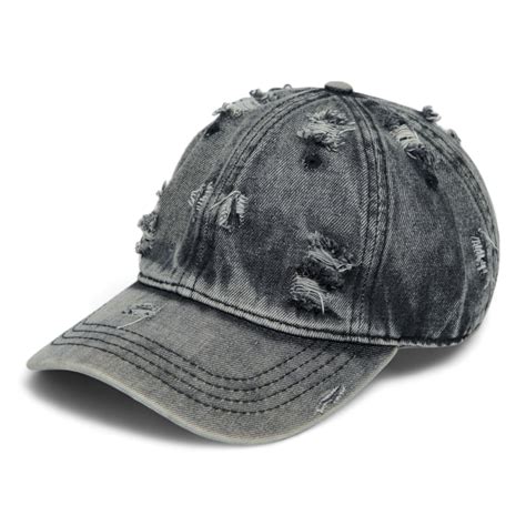 Buy Chokore Distressed Denim Cap (Black) Online