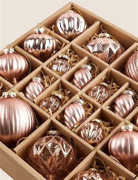Buy 20pk Glass Baubles at Marks & Spencer